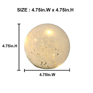 St. Nicholas Square Small Glass LED Sphere Table Decor