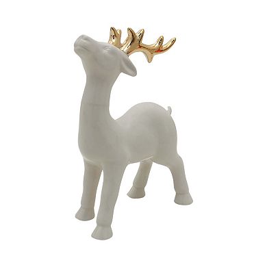 St. Nicholas Square Electroplate Antler Standing Deer Table Decor