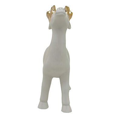 St. Nicholas Square Electroplate Antler Standing Deer Table Decor