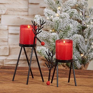 Studio 66 Cranberry Spice Reindeer 2-pc. Candle Set