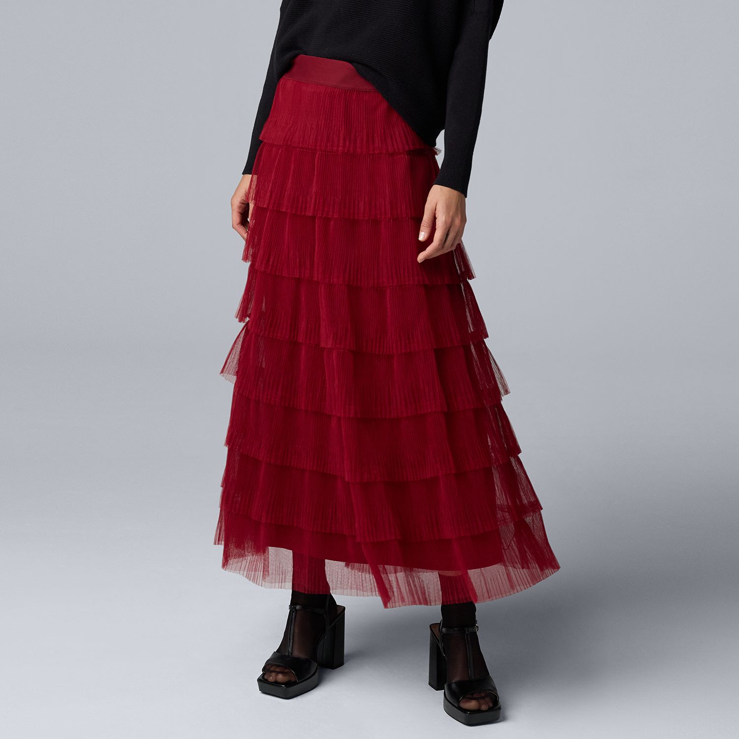 Women's Simply Vera Vera Wang Tiered Tulle Skirt