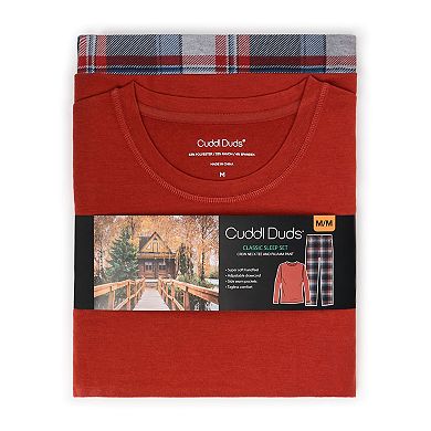 Men's Cuddl Duds® Classic Long Sleeve Pajama Top & Pajama Pants Set