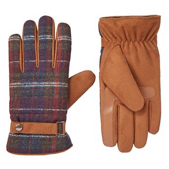 Men's isotoner Quilted Microsuede Water Resistant and Touchscreen Gloves