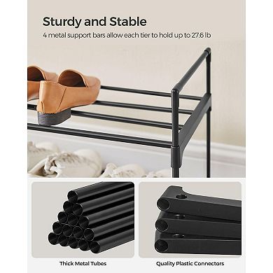 2-tier Shoe Rack With Metal Tube