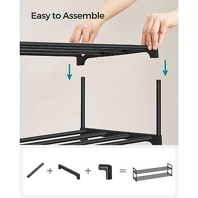 2-tier Shoe Rack With Metal Tube