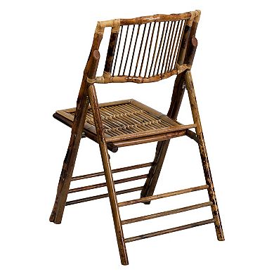 Emma And Oliver 4 Pack Rattan Folding Chair