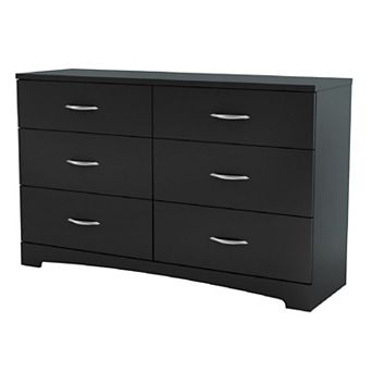 6-drawer Dresser For Contemporary Bedroom In Black Finish