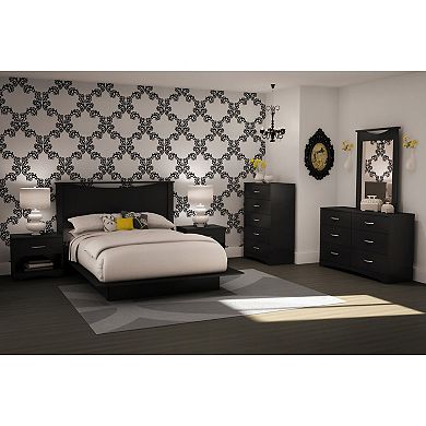 6-drawer Dresser For Contemporary Bedroom In Black Finish