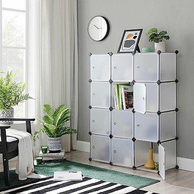 Set Of 12 Cube Storage With Door
