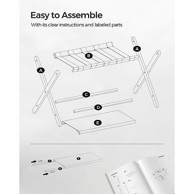 Luggage Rack, Wicker Luggage Rack For Guest Room, Folding Suitcase Stand