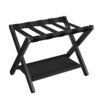 Luggage Rack, Wicker Luggage Rack For Guest Room, Folding Suitcase Stand