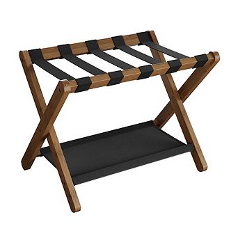 Luggage Rack, Wicker Luggage Rack For Guest Room, Folding Suitcase Stand