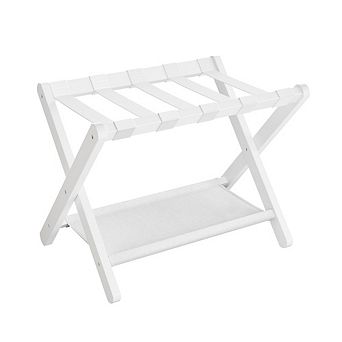 Luggage Rack, Wicker Luggage Rack For Guest Room, Folding Suitcase Stand