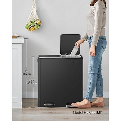 2 X 8 Gallon Dual Step Trash Can