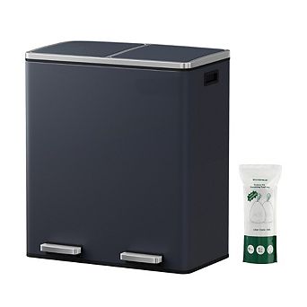 2 X 8 Gallon Dual Step Trash Can