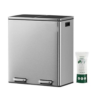 2 X 8 Gallon Dual Step Trash Can