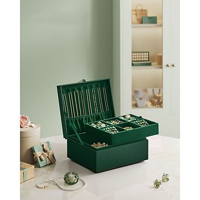 2-layer Jewelry Box, Jewelry Organizer With Handle