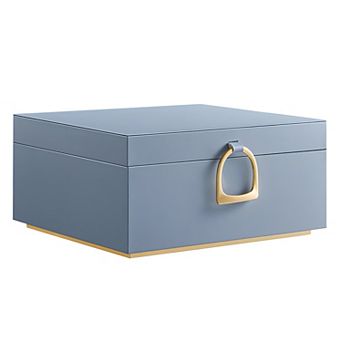 Stylish Jewelry Box with Metal Handle, Floating Base, Abundant Storage Options, Perfect for Gifts