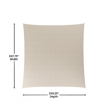 Merrick Lane Sun Sail With 50+ Uv Protection And Included Ropes