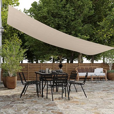 Merrick Lane Sun Sail With 50+ Uv Protection And Included Ropes