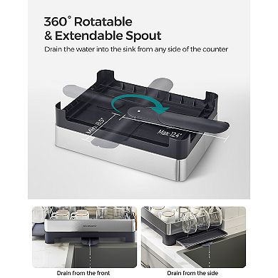 2 Tier Dish Rack Black