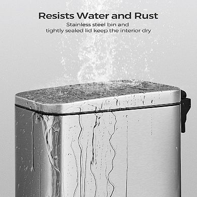 Bathroom Trash Can And Toilet Brush Set