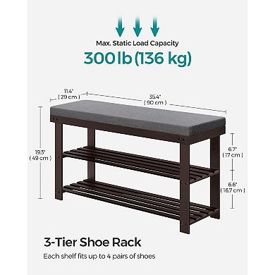 2-tier Shoe Rack, Stable Shoe Organizer For Entryway, Living Room