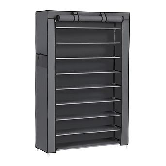 Grey Enclosed Shoe Rack