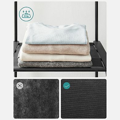 Black Portable Clothes Rack Freestanding