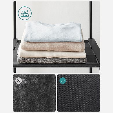 Black Portable Clothes Rack Freestanding