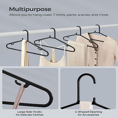 50-pack Plastic Clothes Hangers