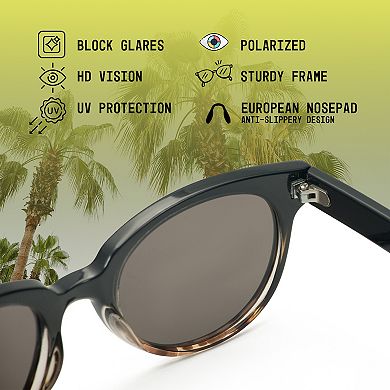 Polarized Retro Sunglasses With 100% Uv Protection