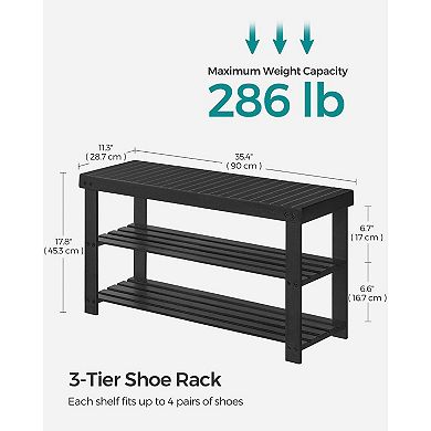 3-tier Bamboo Shoe Storage Organizer