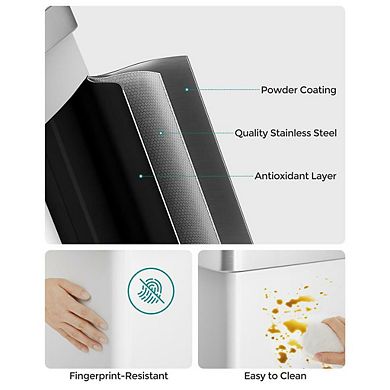 16 Gallon(2 X 8 Gallon) Dual Compartment Garbage Trash Can