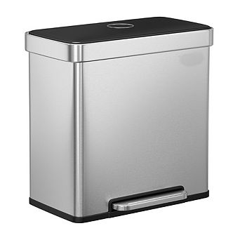16 Gallon(2 X 8 Gallon) Dual Compartment Garbage Trash Can