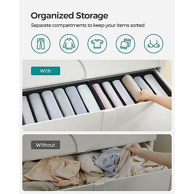 Wardrobe Clothes Organizer With 6 Grids - Set Of 2