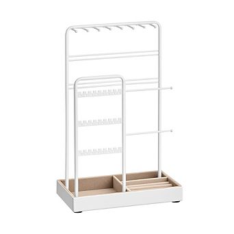Jewelry Display Stand With Metal Frame And Velvet Tray