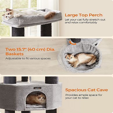 Cat Tree With Scratching Posts, Cave, Baskets