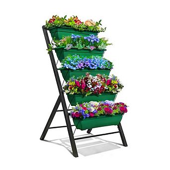 5 tier Green Vertical Garden Indoor/outdoor Elevated Planter