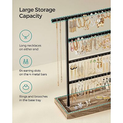 4 tier Jewelry Stand With Tray