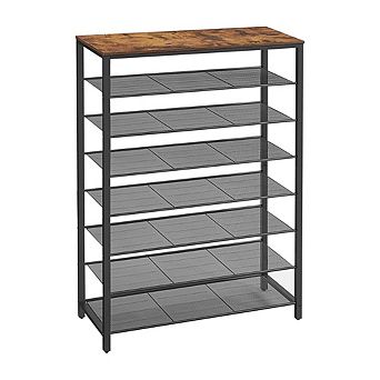 Shoe Rack With 7 Metal Shelves
