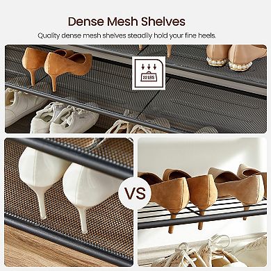 Shoe Rack With 7 Metal Shelves