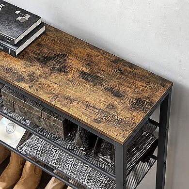 Shoe Rack With 7 Metal Shelves