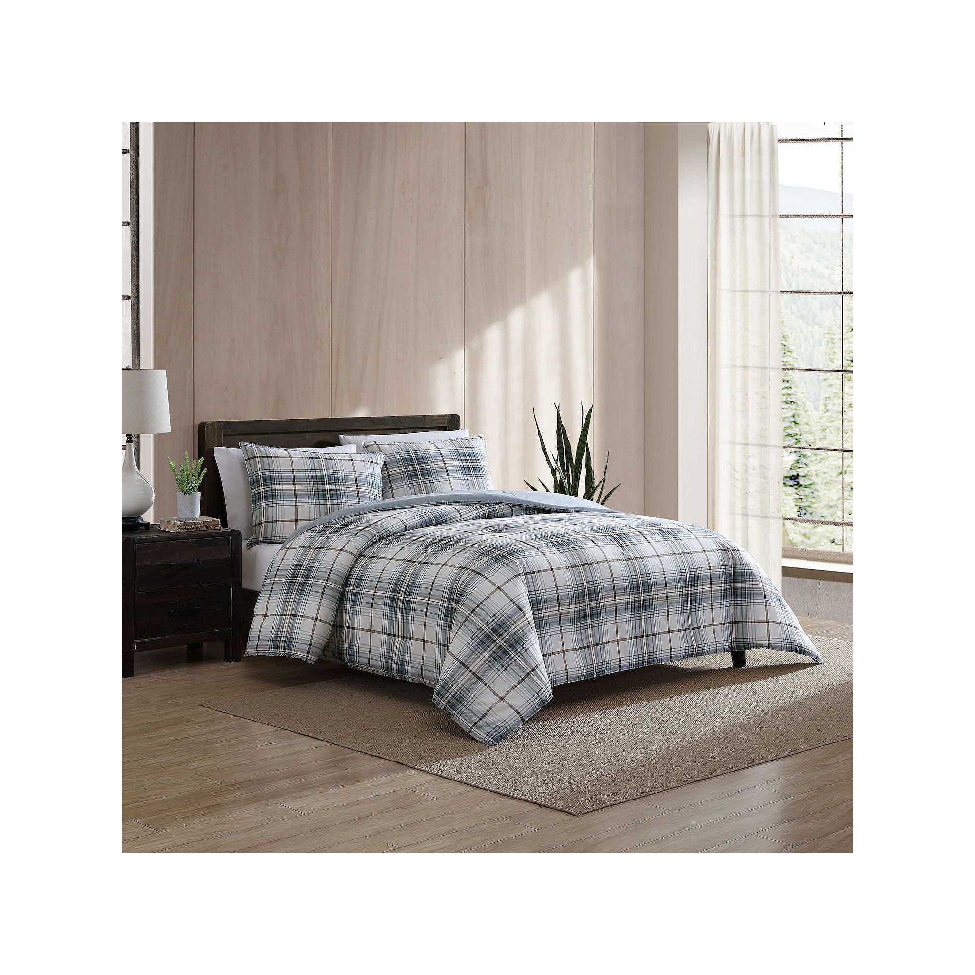 Eddie Bauer Alder Plaid Comforter Set, Gray