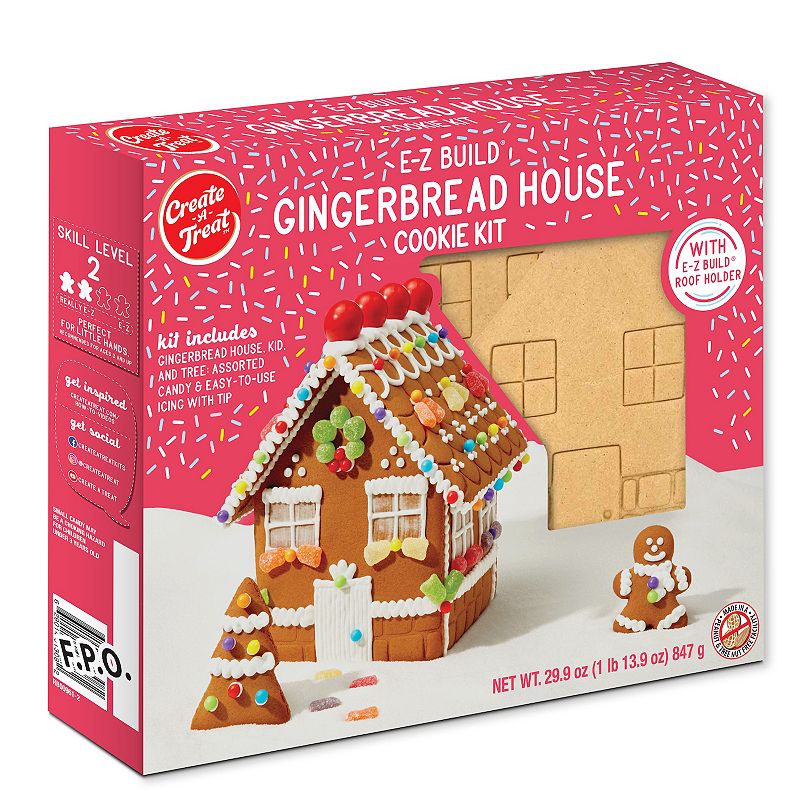 (BBD:4/1/25)-E-Z Build Large Gingerbread House Kit, None