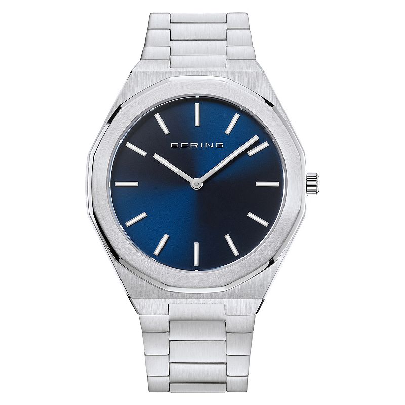 BERING Women's Classic Stainless Steel Link Bracelet Watch - 19641-707, Size: 41MM, Silver