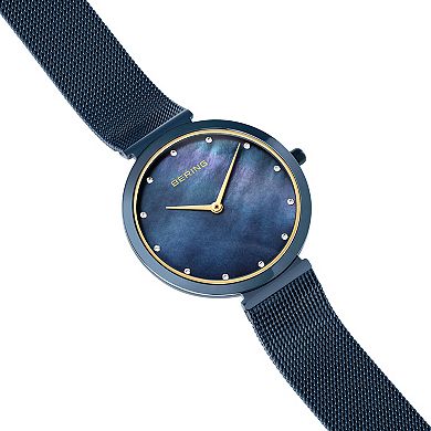 BERING Women's Classic Two Tone Stainless Steel Milanese Bracelet Watch - 18132-399