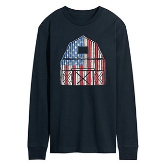 Men's USA Barn Long Sleeve Graphic Tee.