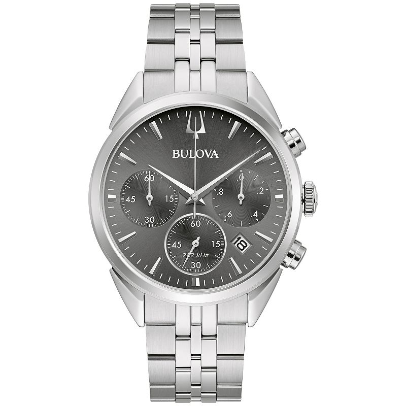 Bulova Men's Classic Stainless Chronograph Bracelet Watch - 96B372, Size: Large, Silver