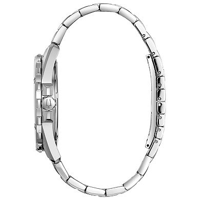 Men's Bulova Stainless Diamond Accent Watch and ID Bracelet Box Set